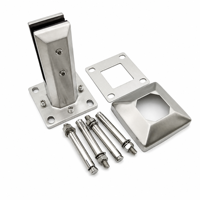 Spigot en verre duplex en acier inoxydable 2205, réglable, pour garde-corps en verre sans cadre, fixation au sol, pour clôture de piscine, balcon, escalier