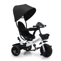 Tricycle Newport 4-en-1 en plastique pour enfants de 2 à 4 ans, avec 3 roues, fonction poussoir et siège bébé