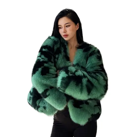 गर्म बिक्री सर्दियों मोटी गर्म फर कोट महिला शेपस्किन फ्लेक्स फर के साथ