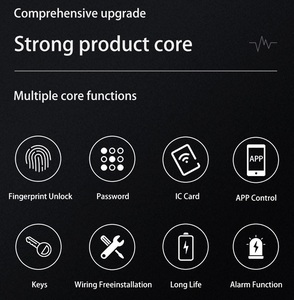 LONGTERM Mobile Control Intelligentes Türschloss Ttlock App Home Elektronisches <span class=keywords><strong>Digital</strong></span> schloss Biometrischer Finger abdruck Intelligente Türschlösser - Product Image 3