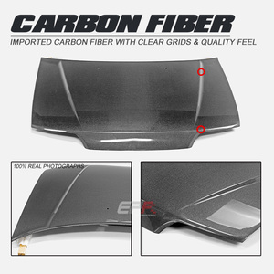 ฝากระโปรงคาร์บอนไฟเบอร์ EPR สีดำใหม่ สำหรับรถยนต์ปี 1987-1991 สำหรับ EF9 OEM แบบยึดติดด้วยคลิป - Product Image 3