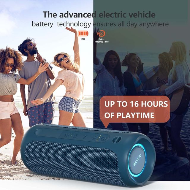 Outdoor Waterproof Portable Speaker 25W IPX7 TWS Pairing Built in Mic 16H Playtime Lights Pool Beach Party Wholesale