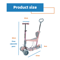 Trottinette pliable AFTFA, populaire, moderne, à trois roues, légère, réglable en hauteur, pour tout-petits, pour l'extérieur
