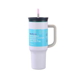 <span class=keywords><strong>Mug</strong></span> de voyage isotherme en acier inoxydable à double paroi de 40 oz avec logo personnalisé, couvercle à poignée anti-fuite pour le café et l'utilisation en voiture - Product Image 6