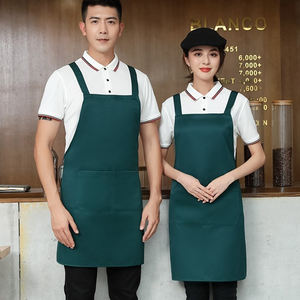Custom LOGO Supermarket Restaurant Waiters Men Women Advertising Work Clothes Waterproof <strong>Aprons</strong> Hot Pot Kitchen Shoulder <strong>Aprons</strong> - Product Image 2