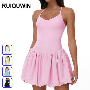 Ruiquwin Groothandel 2025 Populaire Sportkleding Voor Dames Sexy, Rugloze Yoga Fitnessjurken Met Tennisjurken - Product Image 1