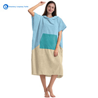 Vente en gros personnalisé microfibre daim séchage rapide absorption d'eau été à capuche voyage plage surf poncho serviette