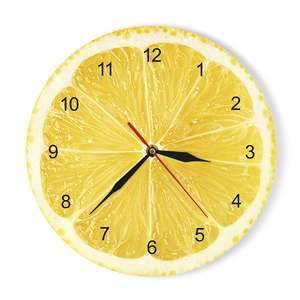Orange citron Fruits horloge murale dans la cuisine citron vert pomelo Design moderne horloges montre décor à la maison mur Art Horologe Non tic-tac - Product Image 3