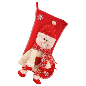Fournitures de Noël TC, chaussette en tricot de 45 cm, décoration suspendue pour arbre de Noël, chaussette de Noël avec impression de Père Noël, cadeau de Noël - Product Image 6