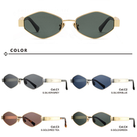 Créateur de mode nuances lunettes de soleil pour hommes femmes personnalisé polarisé UV400 Tac lentilles léger or clair métal cadre
