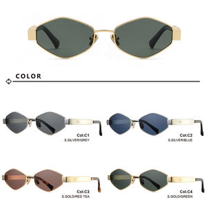 Fashion Designer Shades Sunglasses for Men Women Custom Polarized UV400 <strong>Tac</strong> Lenses Light Weight Gold Clear Metal Frame - Product Image 2