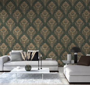 Đức quân đội màu xanh lá cây Damask mô hình nền chất lượng tuyệt vời phong cách truyền thống cho căn hộ phòng ngủ - Product Image 4