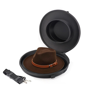 Customized Wholesale Hard Multiple EVA Cowboy Hat Case Carrier For Travel, Fedora Hat Tall Storage Packaging Bag Box