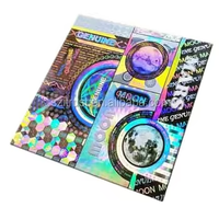 Expédition rapide, autocollant holographique de protection contre les UV, imperméable, dessin animé, film de protection laser pour téléphone portable, étiquettes de sécurité