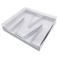 Boîte cadeau en carton rigide biodégradable de 12 pouces en forme de lettre pour la décoration de cupcakes et de fleurs, emballage remplissable