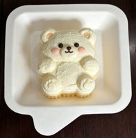 Assiette à gâteau compostable biodégradable jetable en papier canne à sucre bagasse assiette à gâteau sans PFAS pour les fêtes