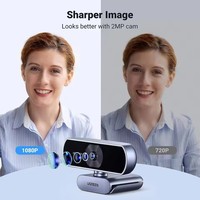 CM678 UGREEN Webcam Mikrofon Rotasi 360 Derajat Full 1080P HD USB Kamera Web FOV Peredam Kebisingan untuk Streaming