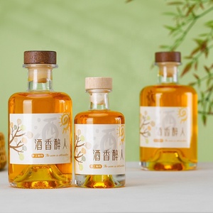 Botella de cristal vacía con forma personalizada para licor de montaña, botella de vidrio de 100ml, 200ml, 375ml, 500ml y 750ml - Product Image 3