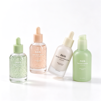 Flacon compte-gouttes en verre givré de 30 ml et 50 ml avec bouchons multicolores, flacons de sérum de luxe avec pipette, emballage cosmétique pour huiles essentielles