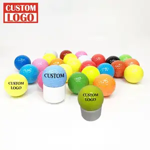 Bola de golfe de plástico para prática de golfe, torneio macio personalizado de 2 3 4 peças