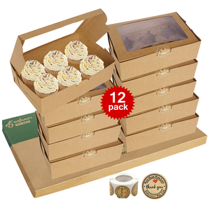 Dropshipping Wholesale Eco Friendly Recyclable Window Postal <b>Cake</b> <b>Boxes</b> Embossing for Luxury <b>Wedding</b> Christmas Gift Cupcake - Product Image 1