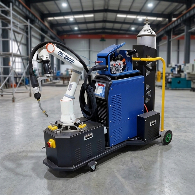 Mobile PLC Motor Welding Trolley Supporting Human-Machine Cooperation 6-Axis Arm Welding Cobot 5-20KG Payload Cut Labor Expense