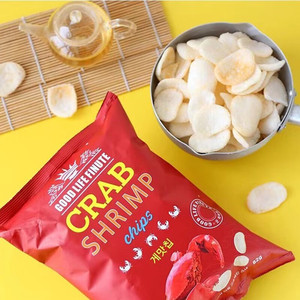 GOOD LIFE FINUTE Crackers aux crevettes à l'ail Crackers coréens aux crevettes <span class=keywords><strong>Chips</strong></span> Snacks soufflés Saveur crabe Crackers aux crevettes 82g - Product Image 2