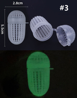 Cage à crevettes lumineuse pour attraper des carpes, des truites, des bars et des truites en plastique.
