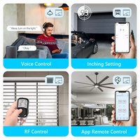 Interrupteur relais intelligent WiFi Tuya 4 canaux 85-250V avec télécommande RF 433MHz 10A Système de maison intelligente PST-TYAC-4CH