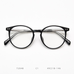 Gafas <span class=keywords><strong>de</strong></span> Acetato Vintage para Hombre <span class=keywords><strong>2022</strong></span>, Monturas Retro con <span class=keywords><strong>Lentes</strong></span> Transparentes, Gafas Tr90 para Mujer, Estilo Coreano, Color Negro y Azul, Regalo - Product Image 4