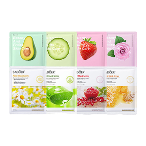 <span class=keywords><strong>Masque</strong></span> <span class=keywords><strong>Tissu</strong></span> <span class=keywords><strong>Hydratant</strong></span> au Collagène <span class=keywords><strong>Bio</strong></span> et aux Fruits de Haute Qualité pour le Soin du <span class=keywords><strong>Visage</strong></span> et du Nez pour Femme - Product Image 6