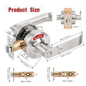 Cerradura de Palanca con Indicador de Privacidad para Baños de Grado Comercial, Letrero Grande de Ocupado/Libre para Escuelas, Oficinas, Restaurantes y Hospitales - Product Image 3