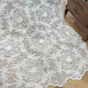 Оптовая продажа: Новинка! Кружевные ткани из хлопковой органзы с 3D-вышивкой (бабочки, розы, перья) по фабричной цене - Product Image 5