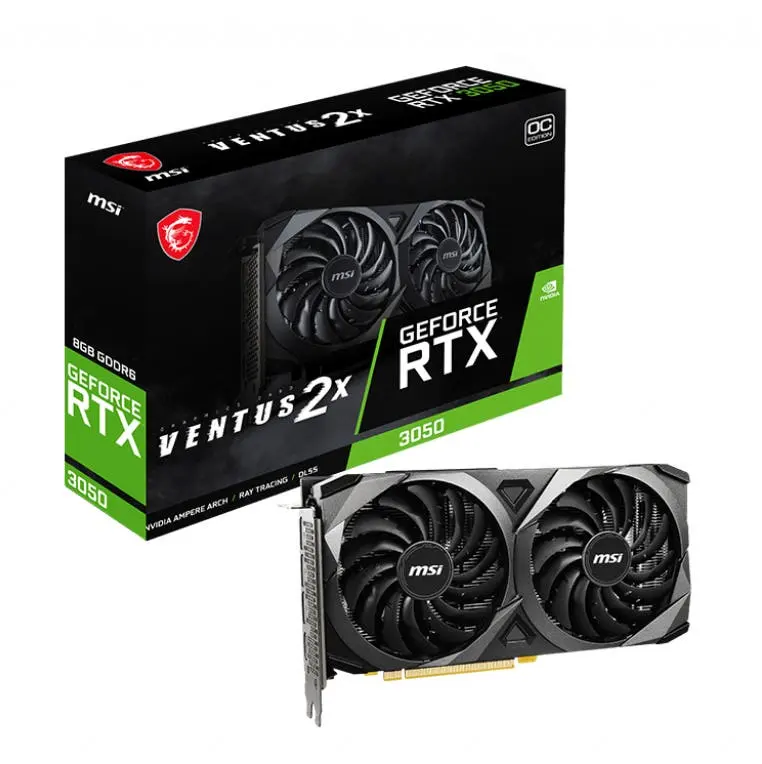 Yeni liste RTX3050 GPU MSI oyun GeForce RTX 3050 8GB GDDR6 3050 ekran kartı