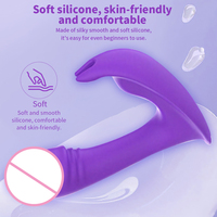 Dispositif de masturbation invisible pour femme adulte, à porter, avec télécommande sans fil, stimulation à double choc à 10 vitesses