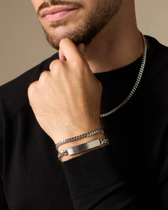 Jietao - Brazalete de Acero Inoxidable con Baño de Oro de 18K, Grabado Personalizado, Cadena Gruesa Tipo Curb, Versículo Bíblico, Joyería Cristiana Impermeable - Product Image 3