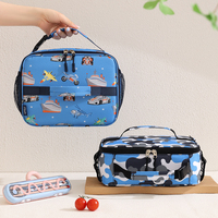 HuduiBrand Duurzame Waterdichte Geïsoleerde Oxford Lunchtas voor Kinderen Draagbare Thermische Koeltas Lekvrije Rits Sluiting 5 Inch School