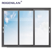 Fenêtre coulissante extérieure en aluminium Rogenilan moderne ultra-étroite à double vitrage Low-E pour maisons