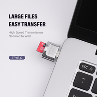 Lector de Tarjetas SD/TF Compatible con Tipo C USB, Adaptador Micro USB Tipo C para Teléfonos Android y Macbook