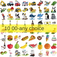 Groothandel Jike Bouwstenen Micro-Boor Dieren Dinosaurussen Serie 40 Stuks ABS Plastic Bouwspeelgoed voor Jongens Kinderen Cadeaus