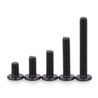 Vis à tête plate en acier au carbone noir oxydé sur mesure, tailles de filetage en pouces M1-M5, vis cruciformes miniatures pour ordinateur