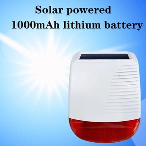 DKMSEC Loudspeaker nirkabel tenaga surya 433Mhz putih tahan air luar ruangan desibel tinggi strobo untuk <span class=keywords><strong>Alarm</strong></span> pencuri keamanan rumah pintar - Product Image 6