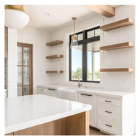 CBMmart – Armoires de cuisine modulaires de luxe haut de gamme, design personnalisé pour toute la maison, avec robinet et panier de tiroir en marbre/feuille de verre