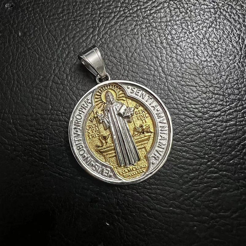 Pendentif unique en or bicolore