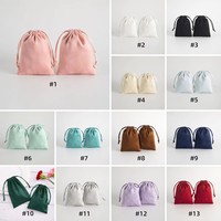 HKSLW Nouvelle Arrivée Pochette à Bijoux en Daim avec Cordon de Serrage, Mini Sac de Voyage de Luxe pour le Rangement des Bijoux, Idéal pour les Petites Entreprises et les Magasins de Détail