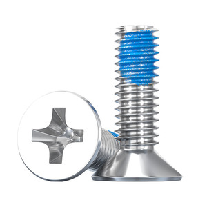 Tianzhuo Hardware M1 To M12 304 Stainless Steel Countersunk Phillips Screws With Blue Locking Compound Anti Loosening Metric - Product Image 1