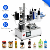 Machine d'étiquetage verticale double face pour bouteilles plates et carrées, spéciale pour les startups