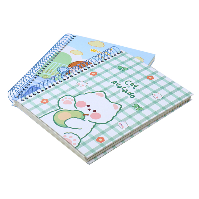 Spiral Lined Kawaii Soft Korean Kids School Blank Cute Diary Notebook Cover Design Customised logo