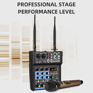 Equipo de sonido de <span class=keywords><strong>audio</strong></span> KAIKA, mini mezclador de sonido portátil, transmisión en vivo, con micrófono profesional, para transmisión en vivo - Product Image 2