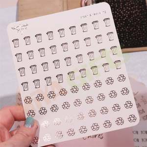 Paquete de Pegatinas Personalizadas con Iconos Mini para Planificador de Café, Etiquetas Transparentes Pequeñas para Diario y Planificación Diaria - Product Image 2